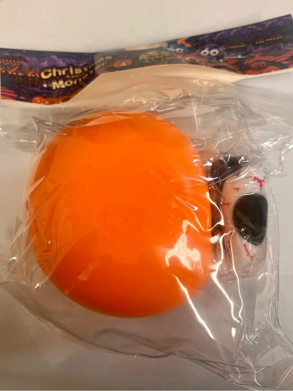 Squishy Monster Smasher- Orange Eyeball Monster